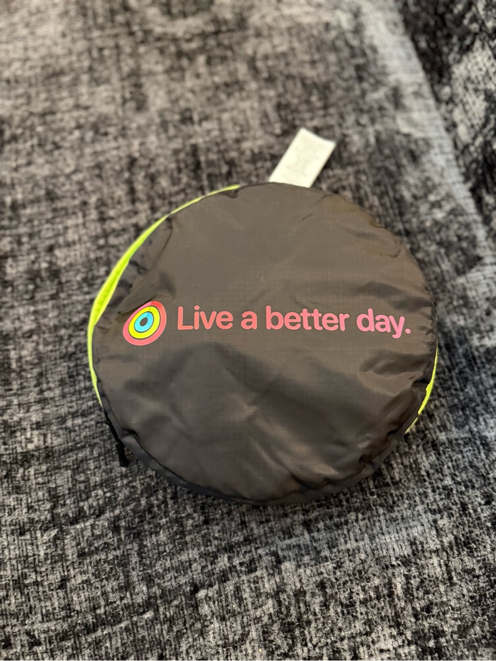 Apple Black Pouch with Neon Lime Trim